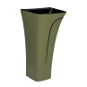 Belmonte Cuba-50 Rimless Commode & Free Standing Wash Basin Combo - Green & Black, Matt Finish Belmonte Cuba-50 Rimless Commode & Free Standing Wash Basin Combo - Green & Black, Matt Finish