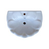 Belmonte Ceramic U Shape Pedestal Wash Basin Lotus 23 x 17 Inch White