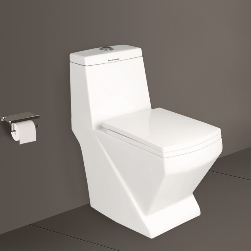 Belmonte Floor Mounted One Piece EWC S Trap Toilet Crystal White Belmonte Floor Mounted One Piece EWC S Trap Toilet Crystal White