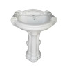 Belmonte Ceramic U Shape Pedestal Wash Basin Sterling 25 x 18 Inch White