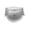 Belmonte Ceramic U Shape Pedestal Wash Basin Sterling 25 x 18 Inch White