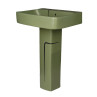 Belmonte Designer Pedestal Wash Basin | Forest Green | Wall Mount | Ceramic | 22x18x32 Inch Belmonte Designer Pedestal Wash Basin | Forest Green | Wall Mount | Ceramic | 22x18x32 Inch
