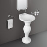 Belmonte Dolphin Set Pedestal Wash Basin | Wall Mount | Ceramic | White | Glossy Finish Belmonte Dolphin Set Pedestal Wash Basin | Wall Mount | Ceramic | White | Glossy Finish