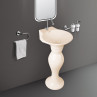 Belmonte Dolphin Set Pedestal Wash Basin | Wall Mount | Ceramic | Ivory | Glossy Finish Belmonte Dolphin Set Pedestal Wash Basin | Wall Mount | Ceramic | Ivory | Glossy Finish