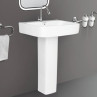 Belmonte Thar Set Ceramic Pedestal Wash Basin | Wall Mount | Glossy White | 22x18x32 Inch Belmonte Thar Set Ceramic Pedestal Wash Basin | Wall Mount | Glossy White | 22x18x32 Inch