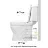 Belmonte P Trap Black Glossy One-Piece Western Toilet - DUNE-P-BLACK Belmonte P Trap Black Glossy One-Piece Western Toilet - DUNE-P-BLACK