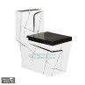 Glossy Finish White and Black Western Toilet One Piece Designer CUBA-OP-37 | Belmonte Glossy Finish White and Black Western Toilet One Piece Designer CUBA-OP-37 | Belmonte