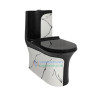 Belmonte Designer One-Piece Toilet | SVELTA-OP-SY-16 | Black & White | Glossy Finish Belmonte Designer One-Piece Toilet | SVELTA-OP-SY-16 | Black & White | Glossy Finish