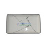 Thin Rim Wash Basin Table Top Crenza-37 White & Black Ceramic - Belmonte Thin Rim Wash Basin Table Top Crenza-37 White & Black Ceramic - Belmonte