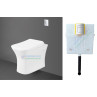 Belmonte Combo of Wall Hung Toilet Battle with Pneumatic Concealed Cistern - White Belmonte Combo of Wall Hung Toilet Battle with Pneumatic Concealed Cistern - White