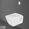 Belmonte Combo of Rimless Commode Wall Mount Entic with Pneumatic Concealed Cistern - White Belmonte Combo of Rimless Commode Wall Mount Entic with Pneumatic Concealed Cistern - White