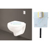 Belmonte Combo of Mini Wall Hanging Seat with Pneumatic Concealed Cistern - White Belmonte Combo of Mini Wall Hanging Seat with Pneumatic Concealed Cistern - White