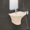 Belmonte Wall Hung Semi Pedestal Wash Basin Berlin - Ivory Belmonte Wall Hung Semi Pedestal Wash Basin Berlin - Ivory