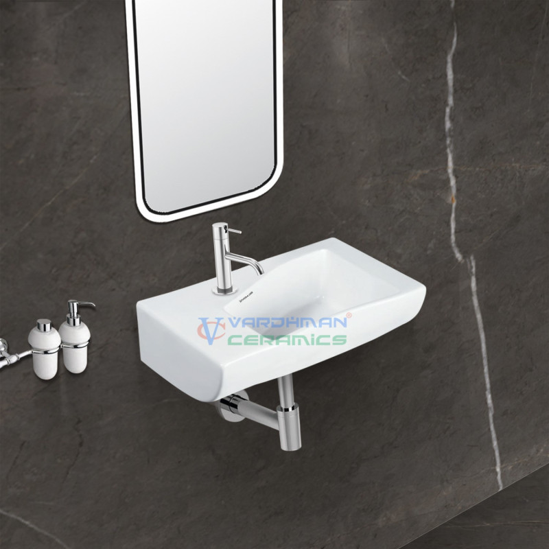 Belmonte Wall Hung Wash Basin Liza - White Belmonte Wall Hung Wash Basin Liza - White