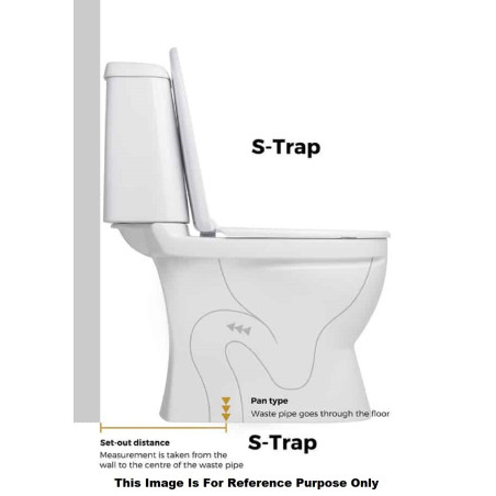 Belmonte One Piece Rimless Flushing Toilet, S-Trap Outlet on Floor, 225mm/9inch Trap Distance - White