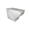 Belmonte Wall Hung Water Closet Crystal With Flush Valve & Soft Close Seat Cover - White Belmonte Wall Hung Water Closet Crystal With Flush Valve & Soft Close Seat Cover - White