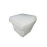 Belmonte Wall Hung Water Closet Square With Flush Valve & Soft Close Seat Cover - Ivory Belmonte Wall Hung Water Closet Square With Flush Valve & Soft Close Seat Cover - Ivory