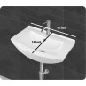 Belmonte Wall Hung Wash Basin Nova - White Belmonte Wall Hung Wash Basin Nova - White