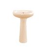 Belmonte Cera Set Ivory Pedestal Wash Basin - Wall Mount, Ceramic, Glossy Finish, U Shape - 22x17x35 Inch Belmonte Cera Set Ivory Pedestal Wash Basin - Wall Mount, Ceramic, Glossy Finish, U Shape - 22x17x35 Inch