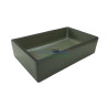 Designer Table Top Basin Style-50 - Green & Black, Matt Finish, 305x505x125mm - Belmonte Designer Table Top Basin Style-50 - Green & Black, Matt Finish, 305x505x125mm - Belmonte