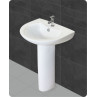 Wash Basin Pedestal Set Royal U Shape Ceramics Glossy Finish 21 x 18 x 34 Inch White - Belmonte Wash Basin Pedestal Set Royal U Shape Ceramics Glossy Finish 21 x 18 x 34 Inch White - Belmonte