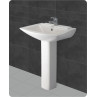 Belmonte Ceramic Rectangle Shape Pedestal Wash Basin Altis 23 x 17 Inch White