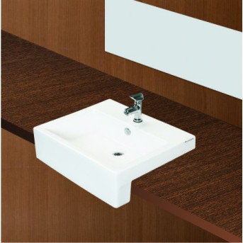 Belmonte Table Top Wash Basin Nabulla 19.50 Inch X 18.50 Inch - White