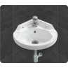 Belmonte Wall Hung Wash Basin Corner - White Belmonte Wall Hung Wash Basin Corner - White