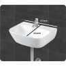 Belmonte Wall Hung / Table Top Wash Basin Prime - White Belmonte Wall Hung / Table Top Wash Basin Prime - White