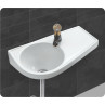 Belmonte Wall Hung Wash Basin Half Stol Platform - White Belmonte Wall Hung Wash Basin Half Stol Platform - White
