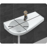 Belmonte Wall Hung Wash Basin Half Stol Platform - White Belmonte Wall Hung Wash Basin Half Stol Platform - White