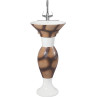 Belmonte Designer Pedestal Wash Basin Dolphin 18 Color - Brown & White