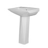 Belmonte Crystal Set Pedestal Wash Basin | Wall Mount | Ceramic | Glossy Finish Belmonte Crystal Set Pedestal Wash Basin | Wall Mount | Ceramic | Glossy Finish