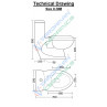 Belmonte S Trap 225mm / 9 Inch Floor Mounted One Piece Western Toilet Commode Cally Ivory Color Belmonte S Trap 225mm / 9 Inch Floor Mounted One Piece Western Toilet Commode Cally Ivory Color