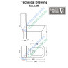 Belmonte One-Piece Western Toilet Commode - White Glossy Ceramic, Floor Mount, S-Trap Outlet, Rimless Flushing, 660x350x700mm Belmonte One-Piece Western Toilet Commode - White Glossy Ceramic, Floor Mount, S-Trap Outlet, Rimless Flushing, 660x350x700mm