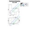 Belmonte Siphonic Flushing One Piece Western Commode Toilet / EWC Carol S Trap 225mm / 9 Inch Ivory Belmonte Siphonic Flushing One Piece Western Commode Toilet / EWC Carol S Trap 225mm / 9 Inch Ivory