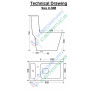 Belmonte Ceramic Floor Mounted One Piece Western Commode Toilet S Trap 225mm 9 Inch Diamond White