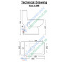 Belmonte Floor Mounted P Trap Bathroom Toilet Seat Square White Belmonte Floor Mounted P Trap Bathroom Toilet Seat Square White