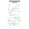 Belmonte One Piece S/P Trap Toilet Commode Floor Mounted - Square Belmonte One Piece S/P Trap Toilet Commode Floor Mounted - Square