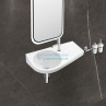 Belmonte Wall Hung Wash Basin Half Stol Platform - White Belmonte Wall Hung Wash Basin Half Stol Platform - White