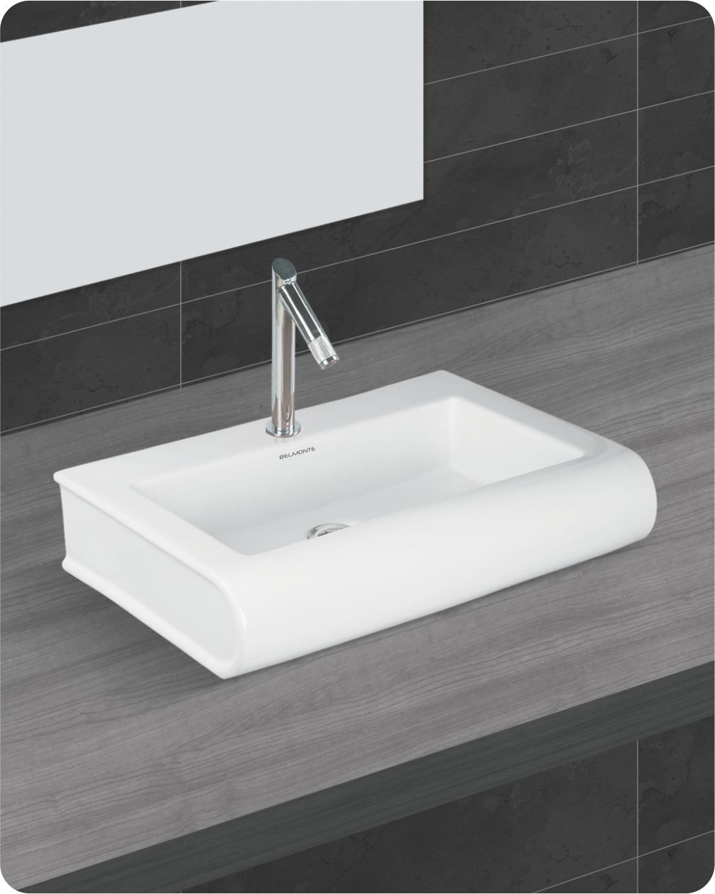 Buy Belmonte Table Top Wash Basin Book 22 Inch X 16 Inch White On...
