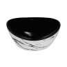 Belmonte Designer Table Top Wash Basin - White & Black, Glossy Finish, WOIZER-16 Belmonte Designer Table Top Wash Basin - White & Black, Glossy Finish, WOIZER-16