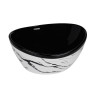 Belmonte Designer Table Top Wash Basin - White & Black, Glossy Finish, WOIZER-16 Belmonte Designer Table Top Wash Basin - White & Black, Glossy Finish, WOIZER-16