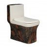 Belmonte Wooden Finish Western Toilet Designer One-Piece & Standing Wash Basin Combo, Multi Color Belmonte Wooden Finish Western Toilet Designer One-Piece & Standing Wash Basin Combo, Multi Color