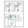 Rimless Flushing Toilet Wall Hung Retro with Concealed Cistern Pneumatic White Combo - Belmonte Rimless Flushing Toilet Wall Hung Retro with Concealed Cistern Pneumatic White Combo - Belmonte