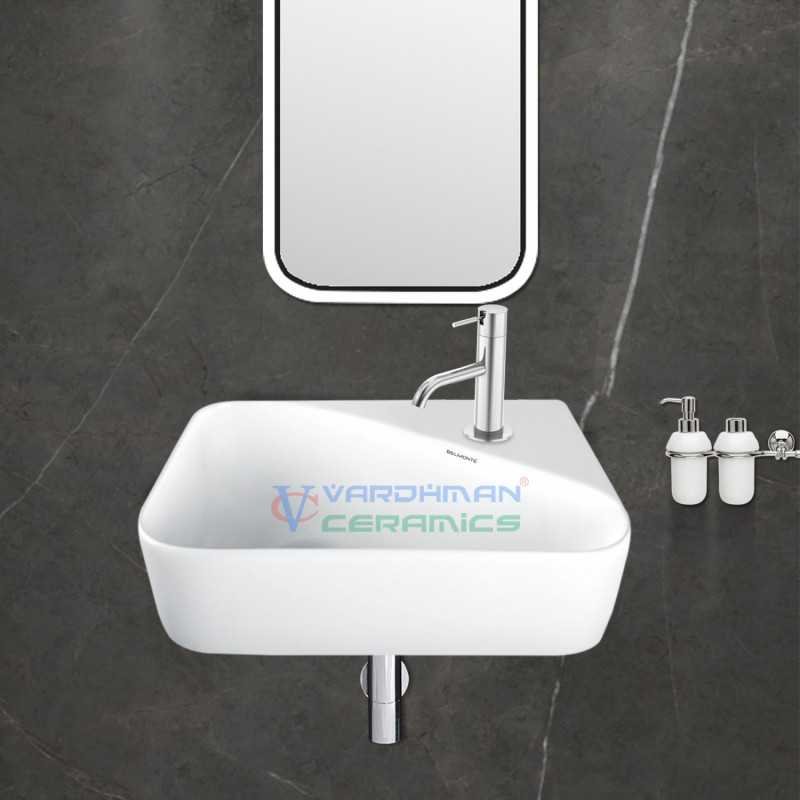 Belmonte Wall Hung / Table Top Wash Basin Brio - White Belmonte Wall Hung / Table Top Wash Basin Brio - White