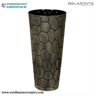 "Elevate Your Bathroom Elegance with Belmonte Stone Finish Wash Basin Designer One Piece Black | Floor Mount"