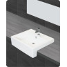 Belmonte Table Top Wash Basin Nabulla 19.50 Inch X 18.50 Inch - Ivory