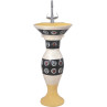 Belmonte Designer Pedestal Wash Basin Dolphin 32 Color - Black & Yellow
