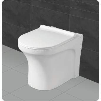 Belmonte Ceramic Floor Mounted Western Commode Toilet EWC S Trap Retro White